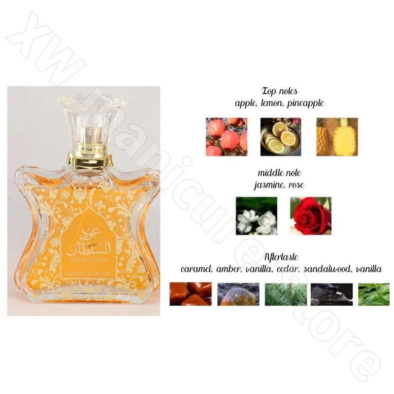 Middle Eastern Arabian Style Perfume Long-lasting Light Fragrance Rose Romantic Sweet Confidence Charm Remove Odor 100ml