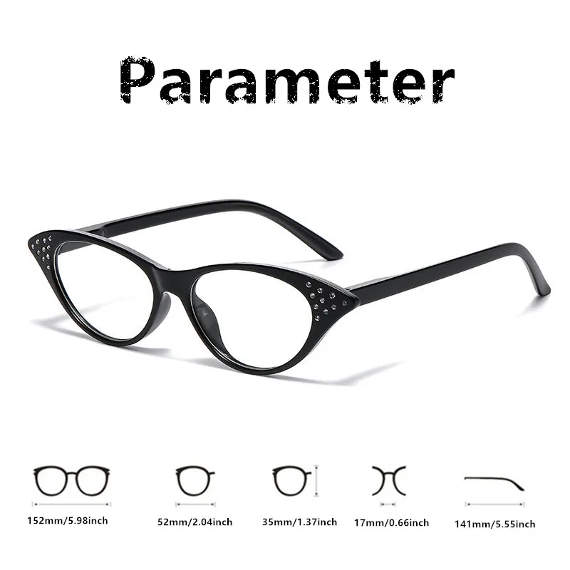 جديد نظارات القراءة رجل امرأة القط العين حجر الراين القراء للجنسين موضة حجب الضوء الأزرق النظارات الملونة النظارات