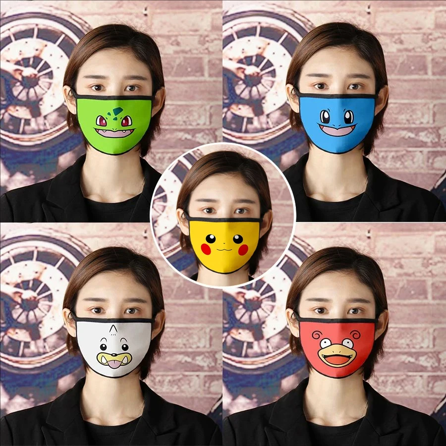 

2025 Hot Cute Anime Cosplay Women Men Reusable Washable Mouth-muffle Kawaii Anti-Dust Winter Face Dustproof Breathable Mask
