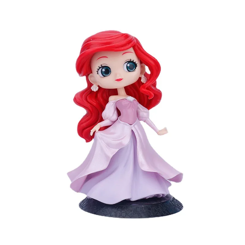 Cartoon Princess Anime Peripheral Action Figures Dolls Elsa Anna Hua Mulan Sophia Bake Cake Miniature Ornament Accessories Toys