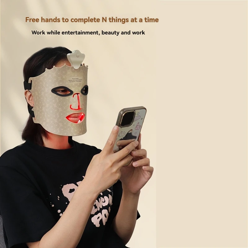 Masque Facial Instrument de rajeunissement masque électrique Anti-âge masque Photonique LED en Silicone masque Photon avancé