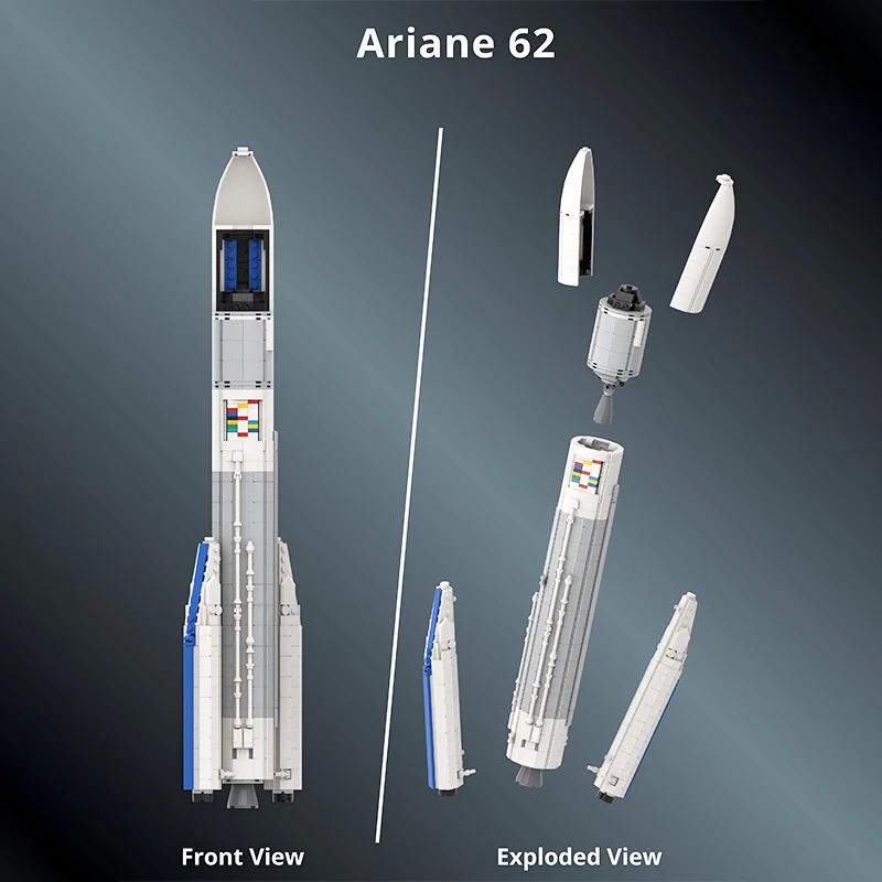 MOC Aerospace Rocket Ariane 6 Medium Launch Vehicle Technology Space Exploration Building Block Model Kids Bricks Toys Xmas Gift