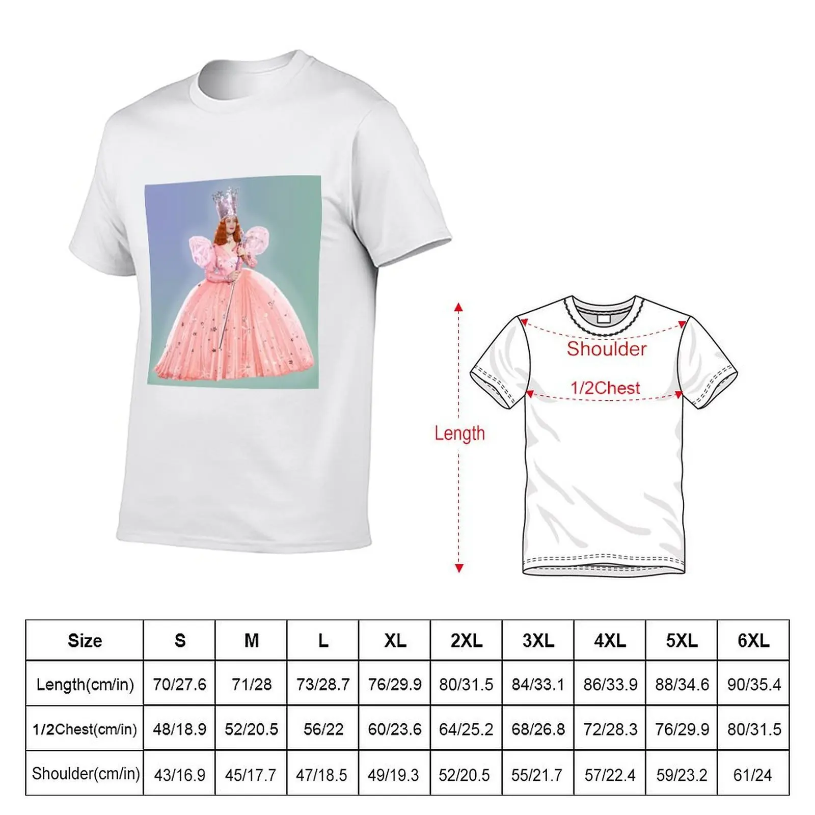 Glinda The Good Witch, The Wizard of Oz, Magical Realism Digital Painting, Full Body Portrait with Background T-Shirt