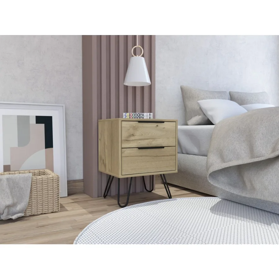 منضدة نوفو ذات درجين لأرجل دبوس الشعر #1