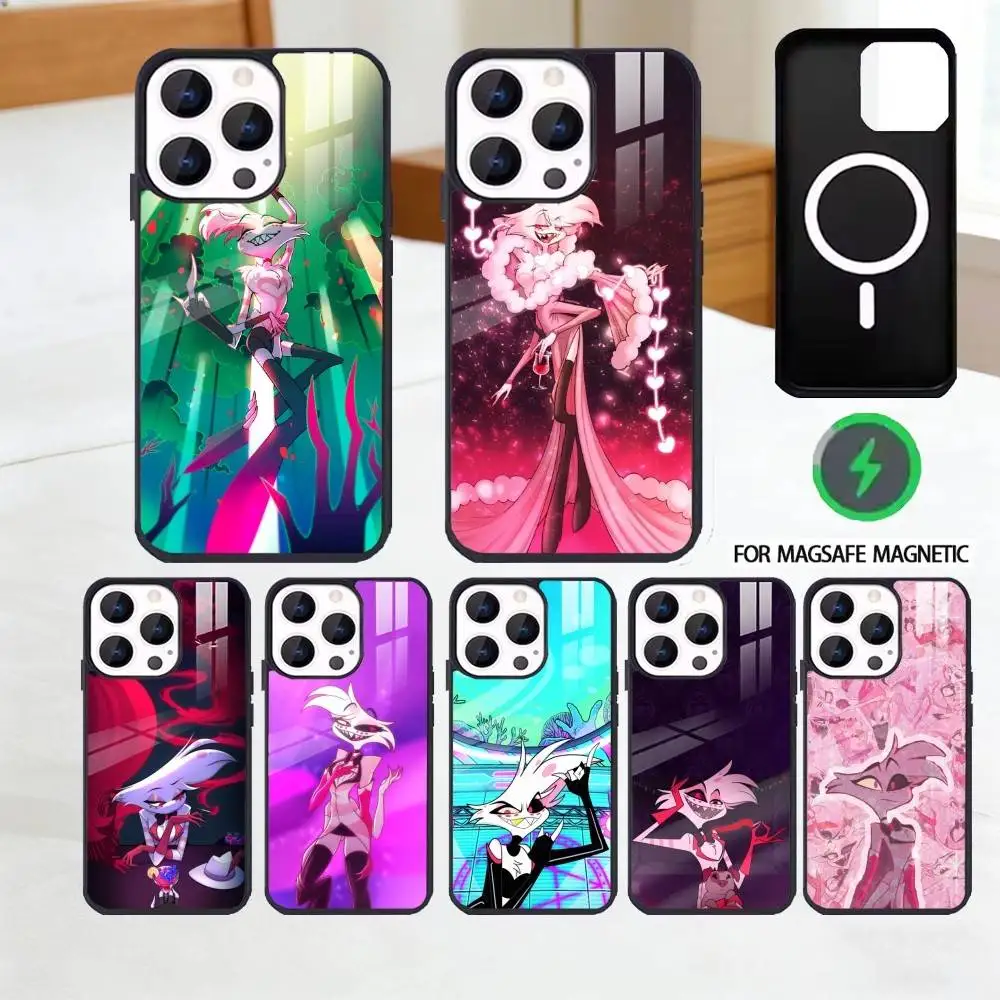 

H-HazbinS AngelS D-Dust Phone Case For iPhone 17,16,15,14,13,12,Plus,Pro,Max for Magsafe Magnetic Wireless Charging