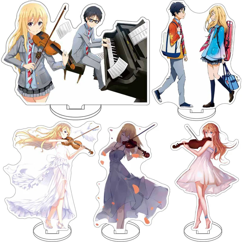16CM Anime Your Lie in April ‌   Abbildung ‌ Kousei Arima Kaori Miyazono Tsubaki Sawabe Ryota Watari Acryl-Ständer Cosplay-Ornamente Geschenke