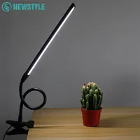 LED Clip-on Desk Lamp 360° Rotatable and Bendable 3 Colors Adjustable USB Eye-Caring Reading Desk Lamp for Home Office Computer