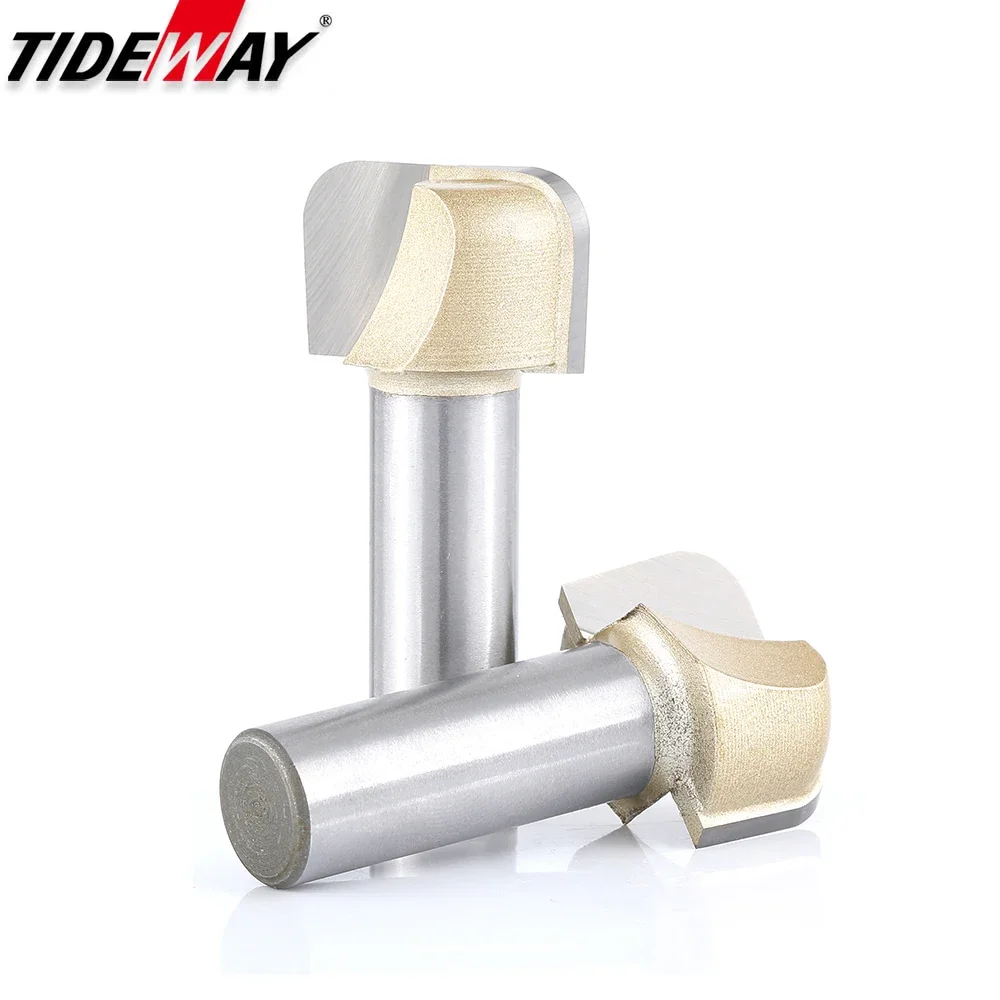Tideway 1pc Professional Grade Woodworking Router Bit  Double Arc Round Bottom Slotting Tool Trimming Engraving Bit CNC Tool