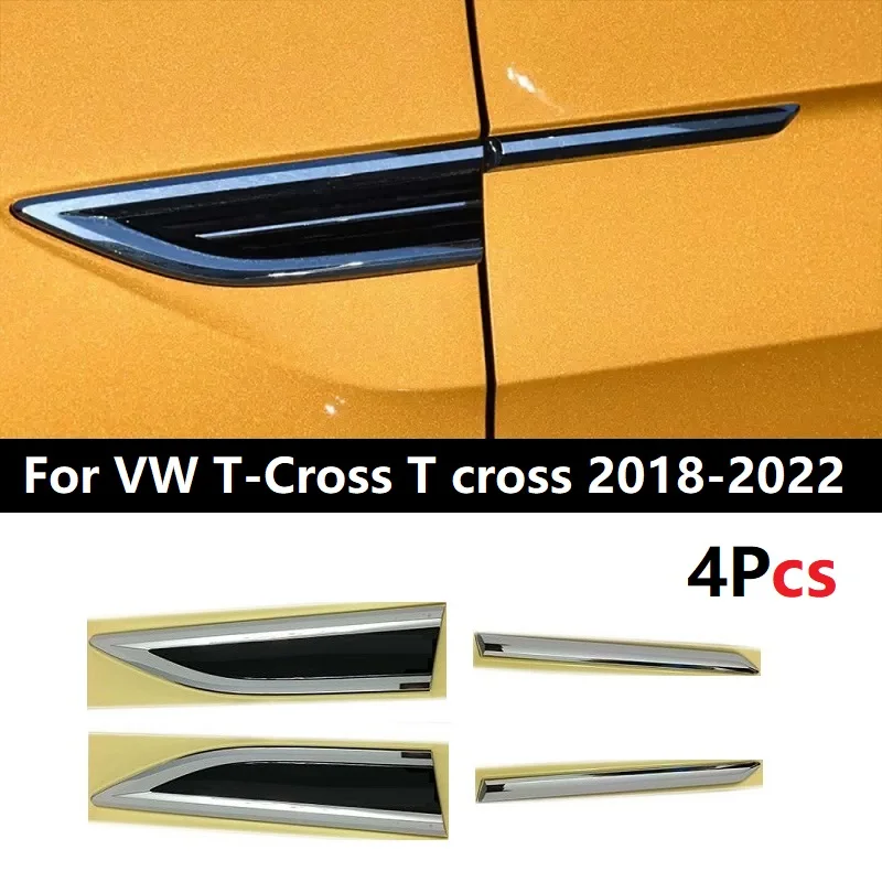 

Для VW T-Cross T cross 2018-2022 ABS автомобильный значок-эмблема для боковых крыльев и крыльев накладка декоративная наклейка с листьями