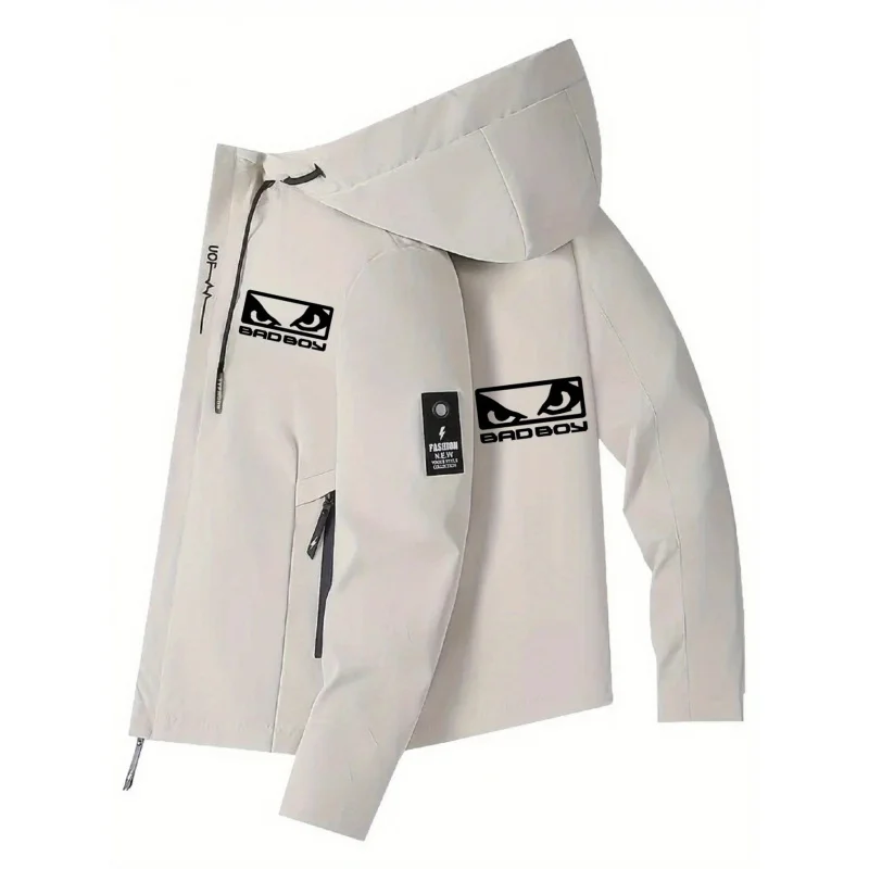 

Мужская легкая ветрозащитная и водонепроницаемая куртка с капюшоном - высококачественная внешняя ткань, дышащая ткань.