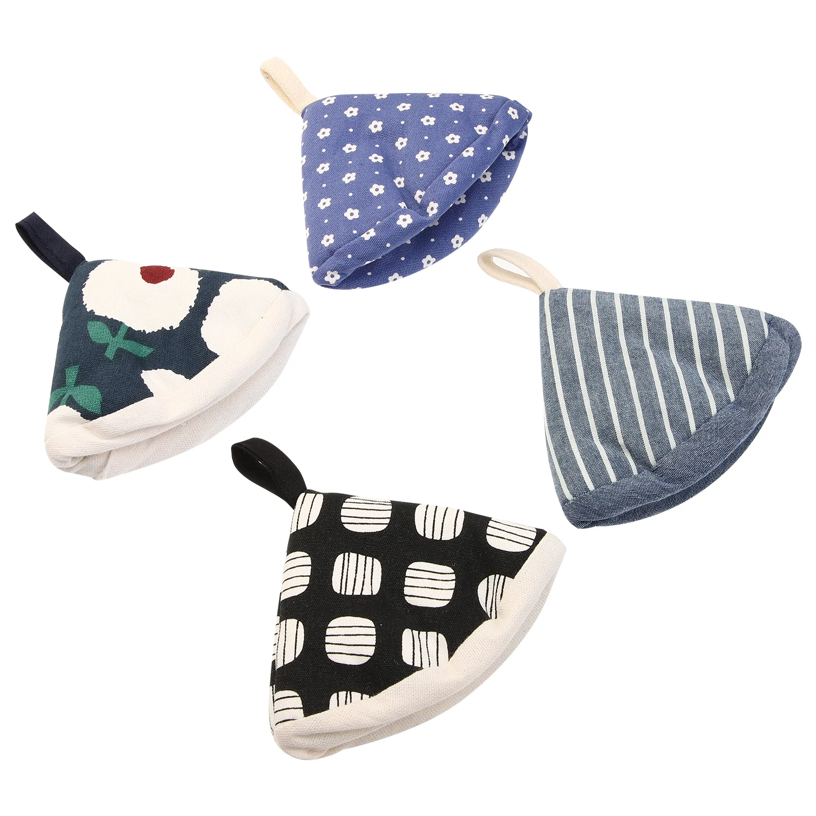 4 Pcs Triangular Pot Handle Kitchen Gadget Handles Oven Mitts Fridge Covers Grip Teapot Knob