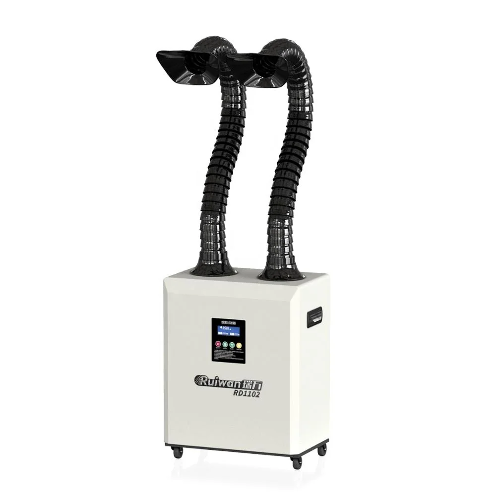 RD1102 Industrial Fume Extractor, 210W 2×160m³/h Air Flow Smoke Absorber for Moxibustion Lab