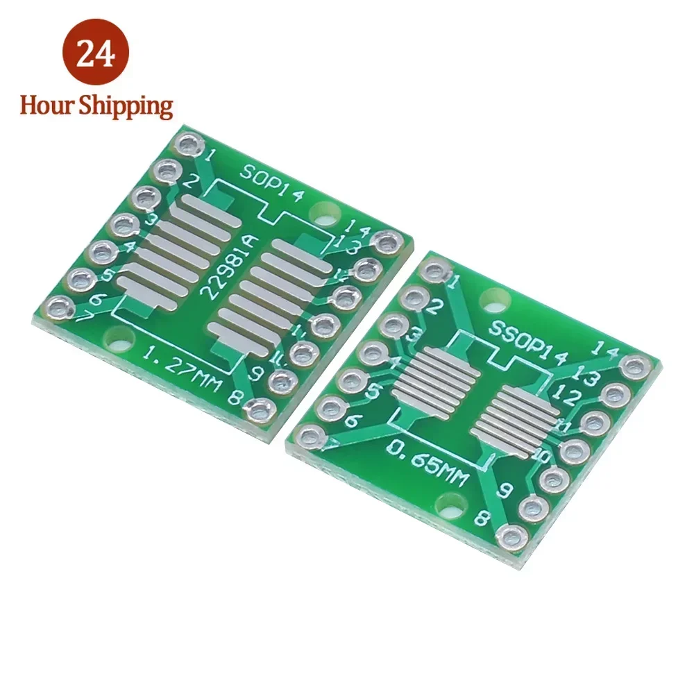 SOP8 SOP10 SOP14 SOP16 20 24 28 56 turn DIP/SMD to DIP IC adapter Socket TSSOP SOIC SSOP Board Converter Plate 0.65mm 1.27mm