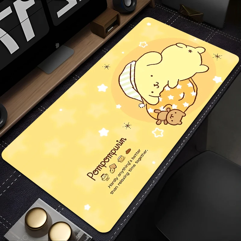 

Mouse Pad 900x400 Yellow Bread Dog Cartoon Mousepad PC P-pompompurin Gamer Cabinet Keyboard Rug Laptop Anime Kawaii XXL Desk Mat