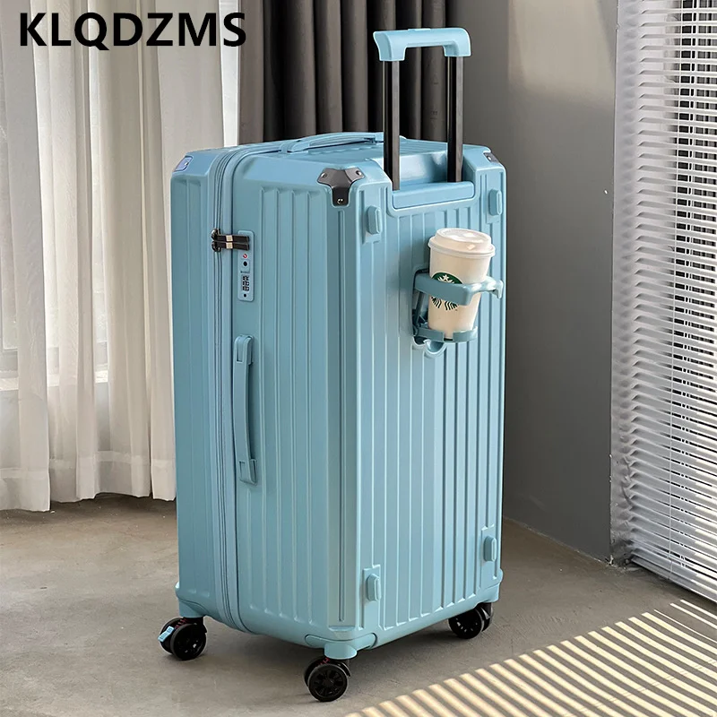 KLQDZMS 20"24"26"28"30"32"34"36 Inch New Suitcase Large Capacity Trolley Case Men Boarding Box with Wheel Rolling Luggage