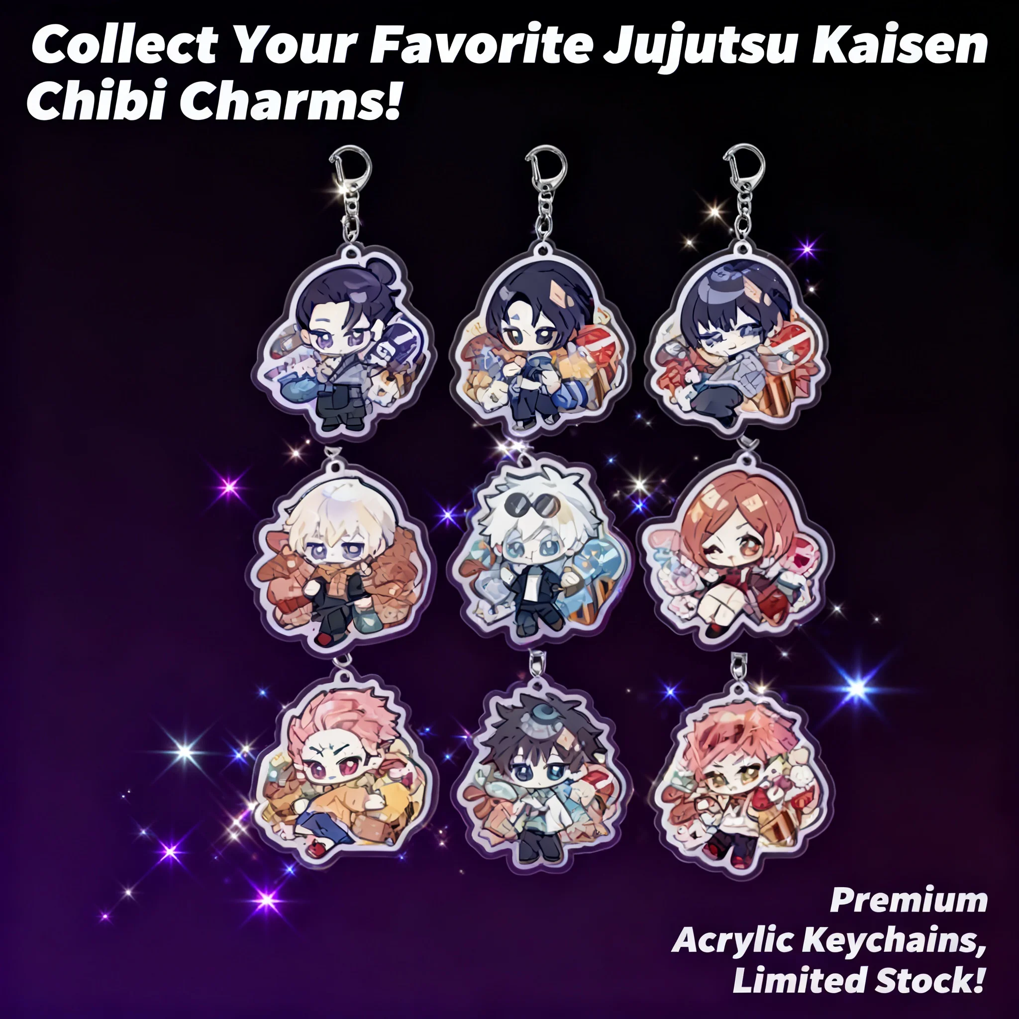 

Акриловый брелок для ключей в стиле аниме Jujutsu Kaisen: Юдзи Итадори, Сатору Годжо. Аниме-аксессуары, подвеска-шарм, многослойный дизайн, для косплея.