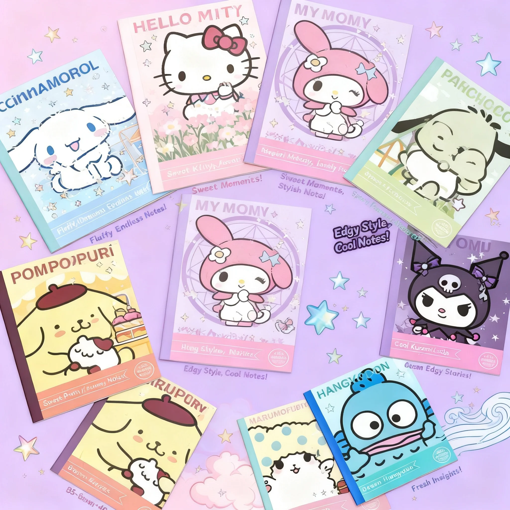 B5 Hello Kitty Cartoon Printing Notebook Fashion Student Delicate Practical School Stationery Hostel Excerpt Good Looking