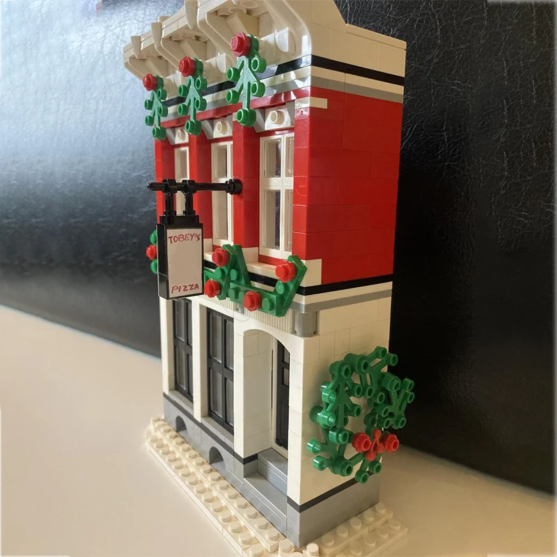 

gfdsa City Street View Model MOC Building Bricks European Modular Shop Modular Technology Gifts Holiday Assemble Children Toys