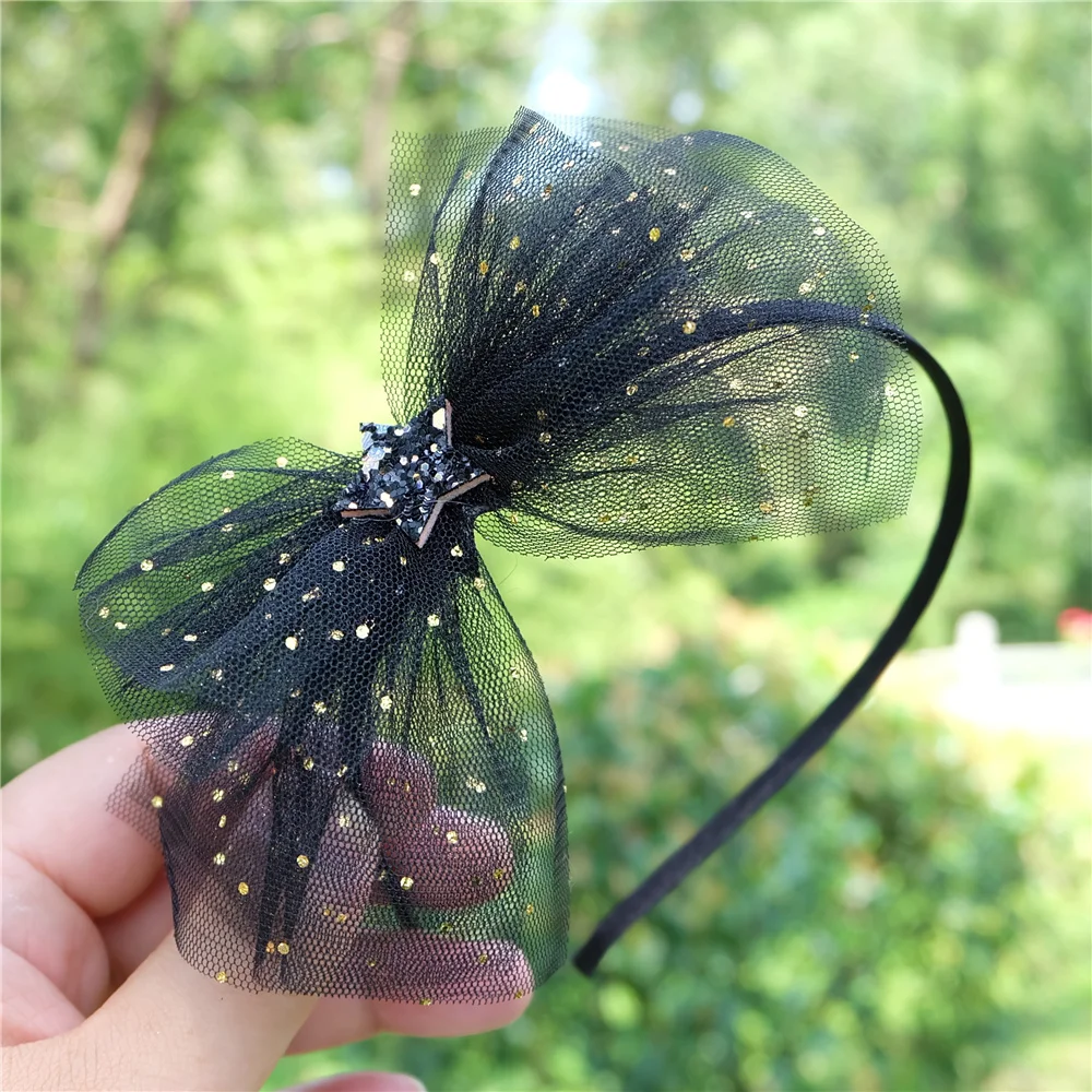 Diadema con lazos brillantes para niña, diadema de hilo de Color, tocado de princesa, Aro para el pelo de moda para estudiante, accesorios para el