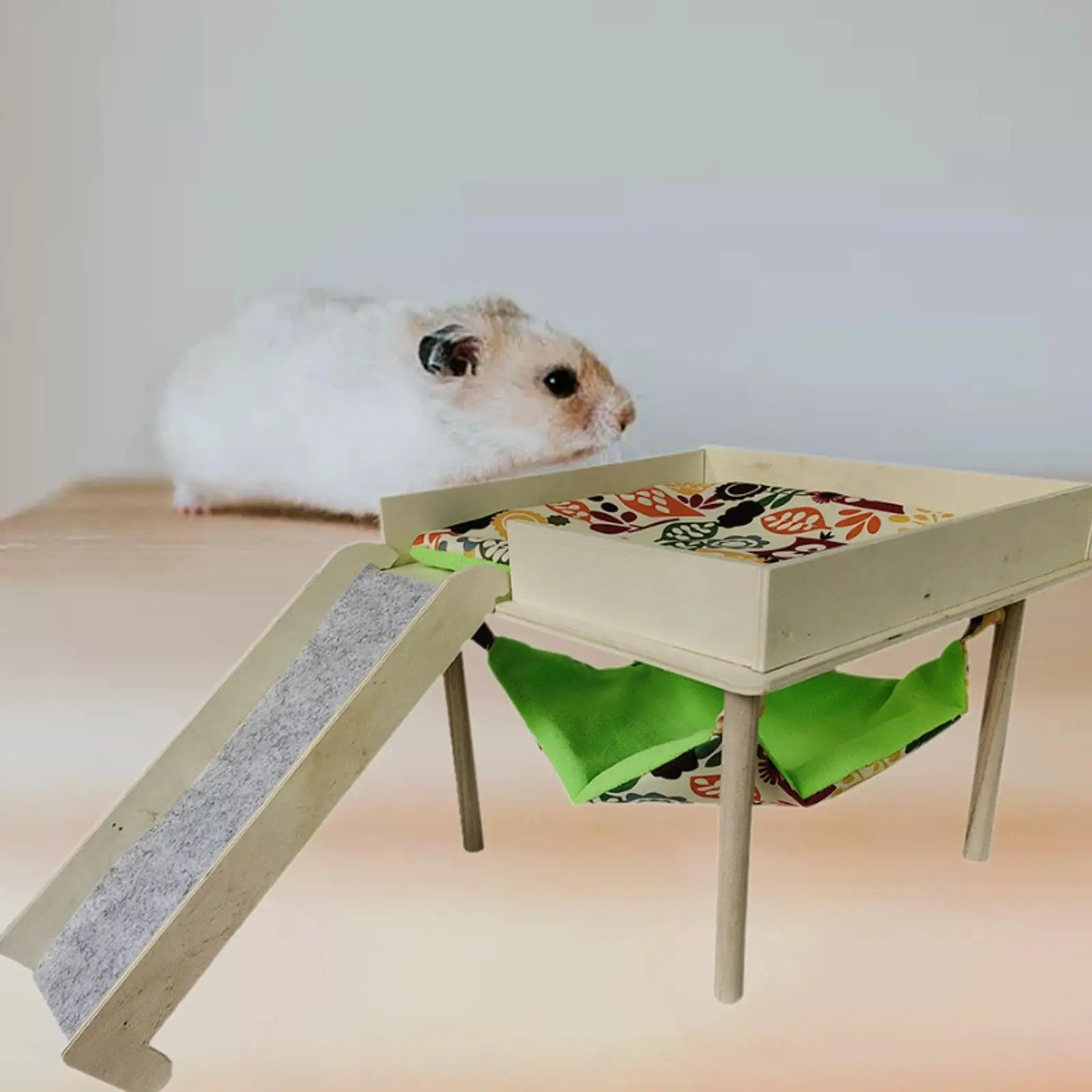 

Скрывашка для хомяка со лестницей, деревянное убежище для морских свинок для белок, маленьких домашних животных