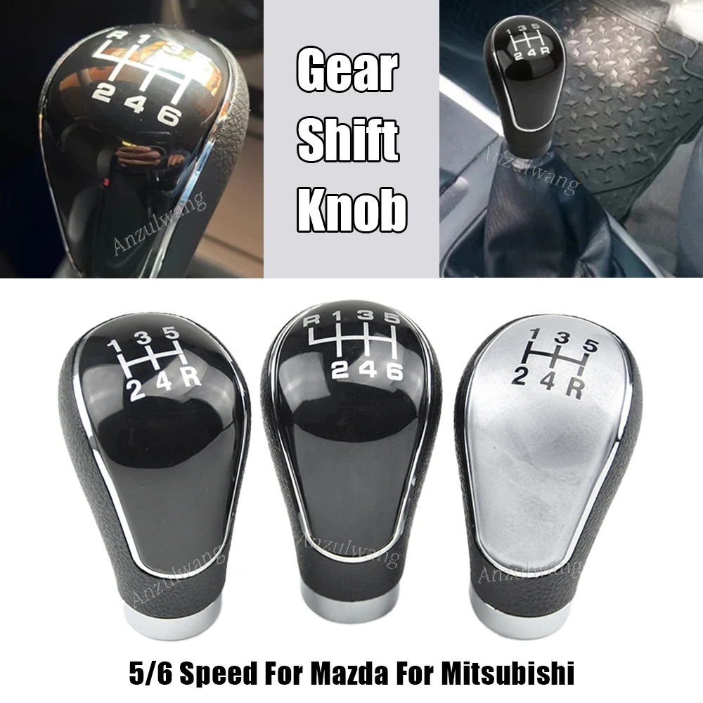 Car 5 6 Speed Manual Stick Gear Shift Knob Lever Shifter For Mitsubishi OUTLANDER EX GRANDIS Lancer-ex For Mazda 2/3/323/6/3 BK