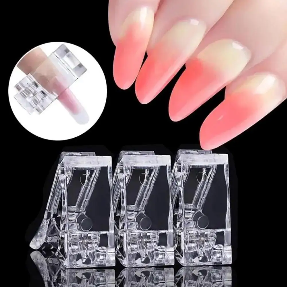 Extensión de cristal para decoración de uñas, molde adhesivo para fijación de uñas, placa de cristal sin Clip, herramienta para rizar, Clip estable Sh P7B5