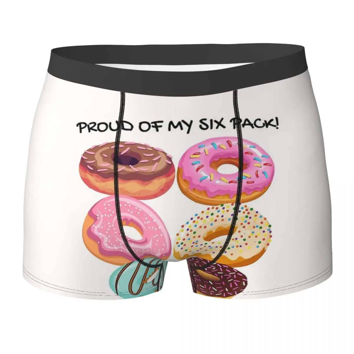 Boxer Underpants Shorts Proud Of My Six Pack. Donut Six Pack 2 Panties Men's Ventilate Underwear for Homme Man Boyfriend Gift