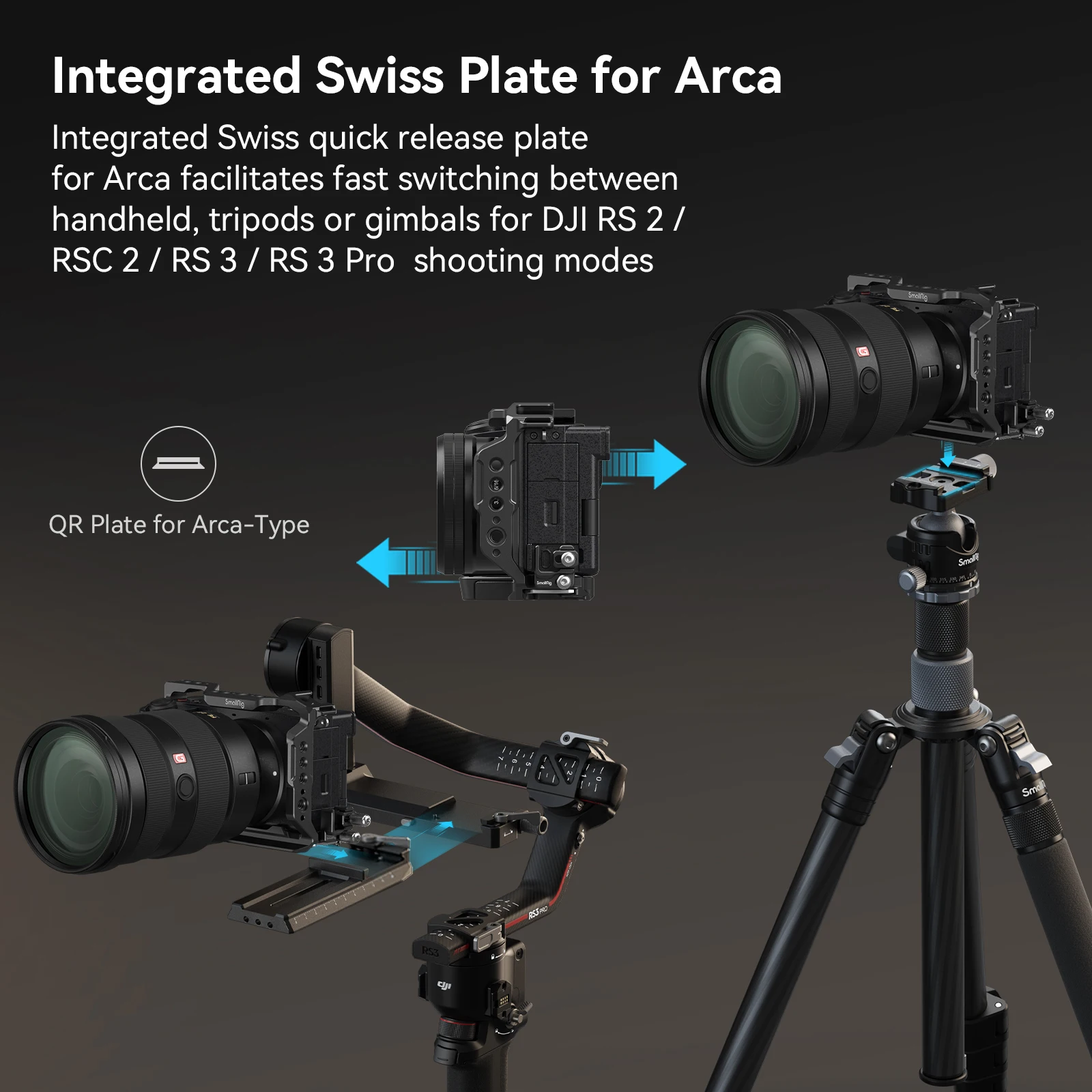 SmallRig A6700 Cage Kit for Sony Alpha 6700 Built-in Quick Release 