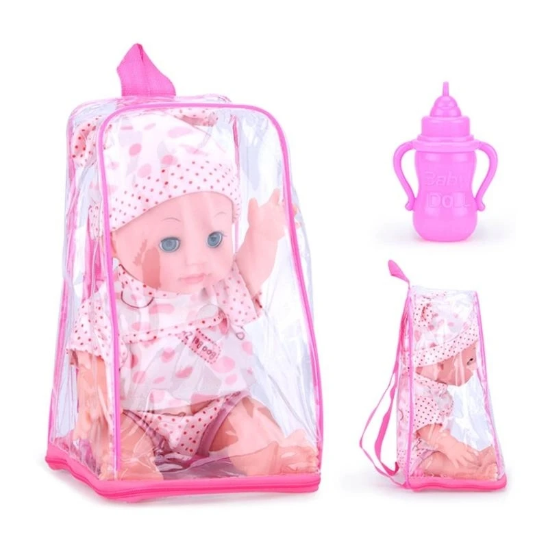 

Baby Dolls Soft Vinyl Body Realistic Babies with Feeding Bottle & Clothes 15UB