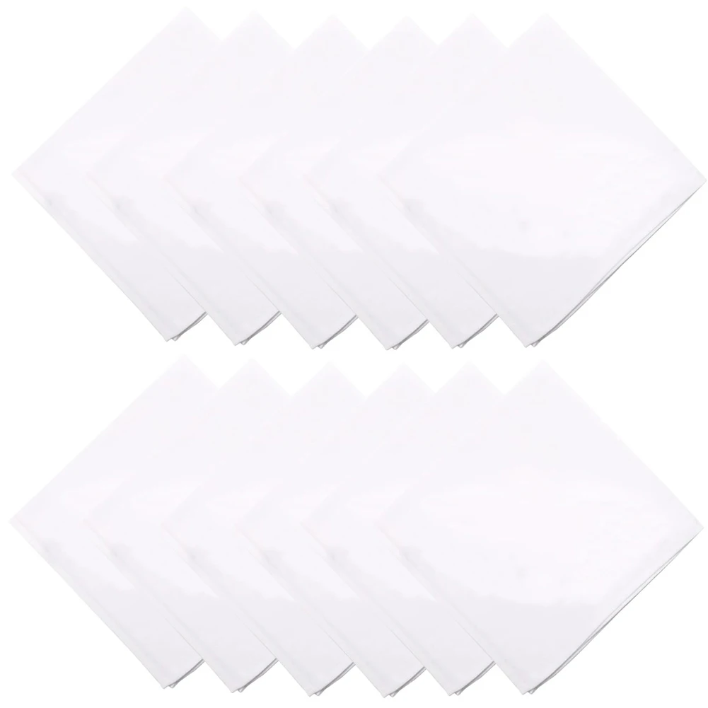 

Multipurpose White Napkins Set of 12 40x40cm Suitable for Parties Weddings and Everyday Use Lint Free Material