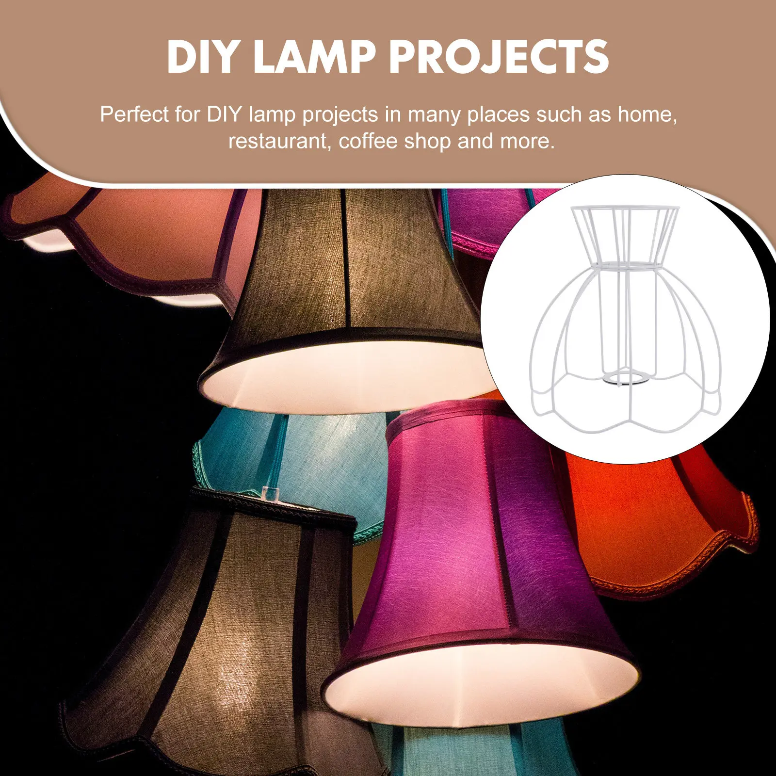 

Металлическая рама для абажура: Простая конструкция, прочная, для настольных, напольных и люстр, многофункциональная, для дома, офиса, кафе