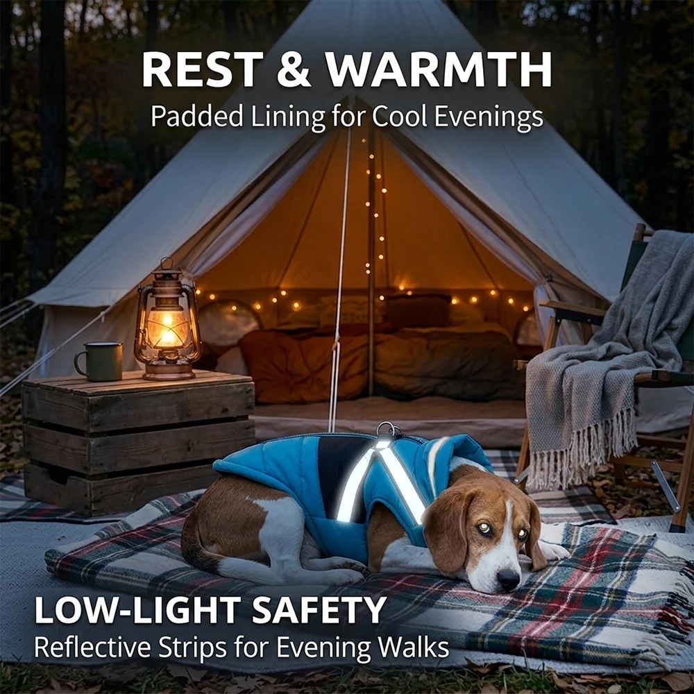 Hundemantel mit Geschirr, warme Winterkleidung für kleine und mittelgroße Hunde, wasserdichter Welpenmantel, Outfits für Chihuahua und Französische Bulldogge – Detail 11