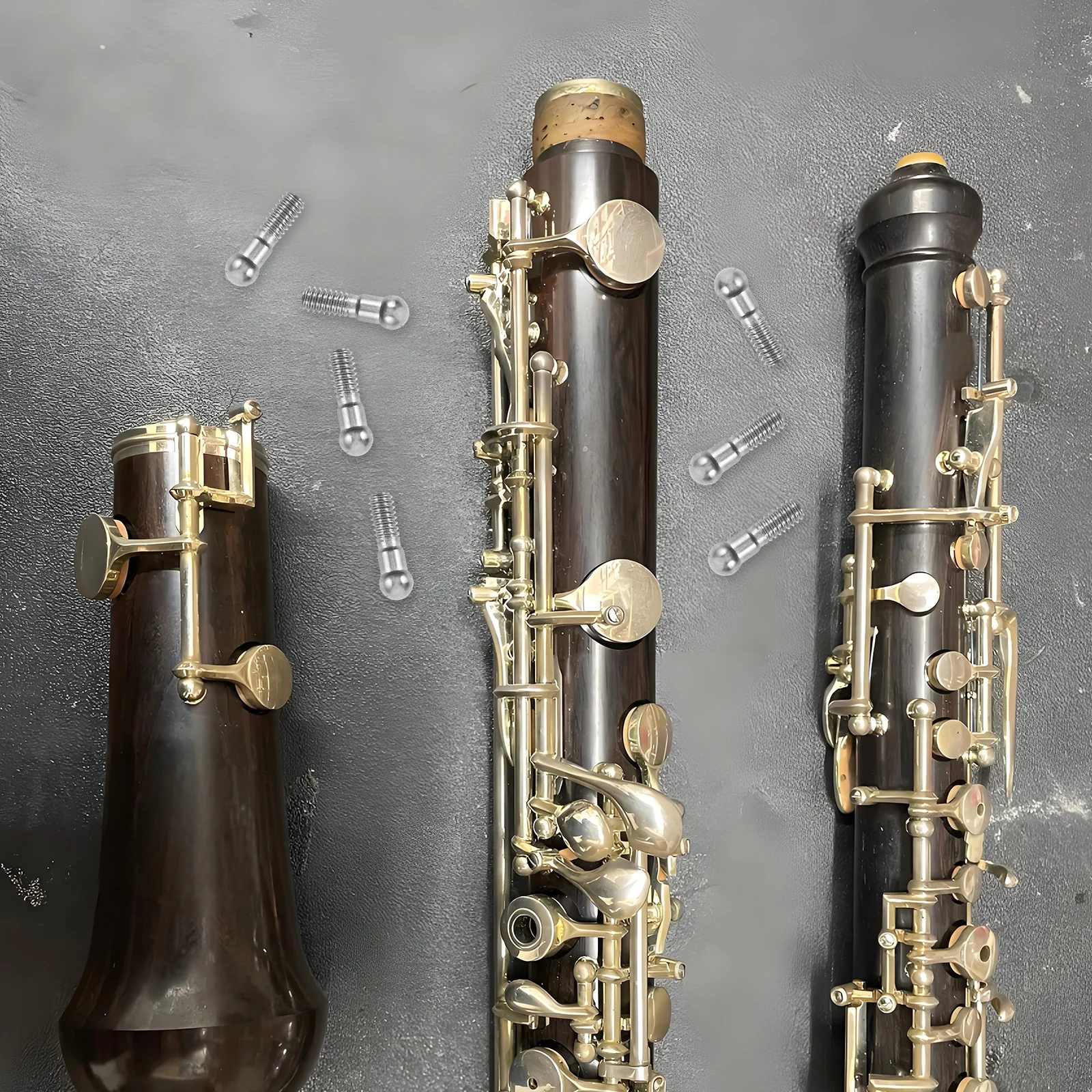 

20Pcs Clarinet Xi Key Connectors Metal Rods Repair Parts for Low Woodwind Instrument Maintenance Supplies