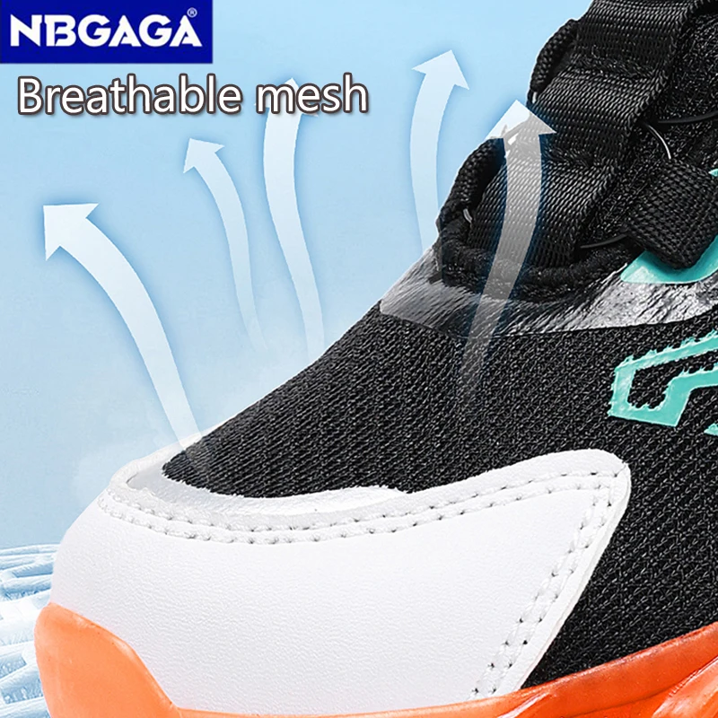 Fashion Kids Sport Shoes Boys Breathable Sneaker Hook&Loop Students School Running Sneakers Casual Summer Walking Shoes