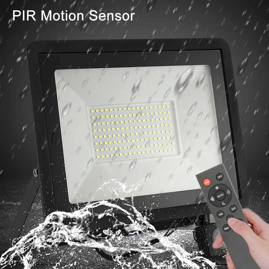 

Прожектор с датчиком движения ИК-пульт дистанционного управления, уличный настенный светильник, холодный белый, 220 В, 100 Вт, 50 Вт, 30 Вт, 20 Вт, 10 Вт, IP66, водонепроницаемый светодиодный садовый прожектор