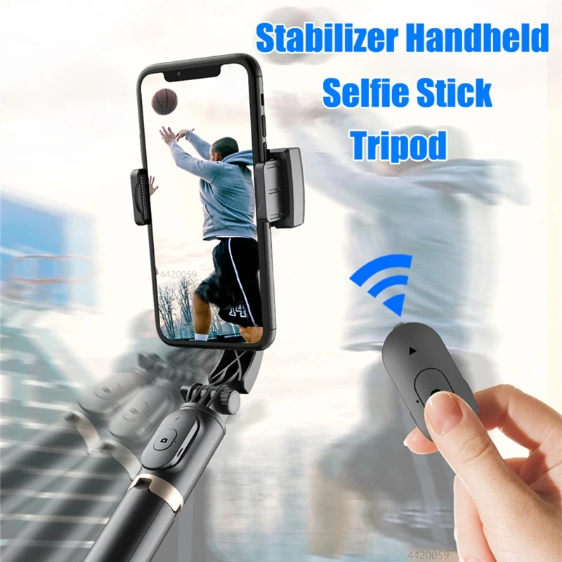 2025 NEW Gimbal Stabilizer Selfie Stick Foldable Wireless Tripod with Bluetooth Shutter Monopod for IOS Android