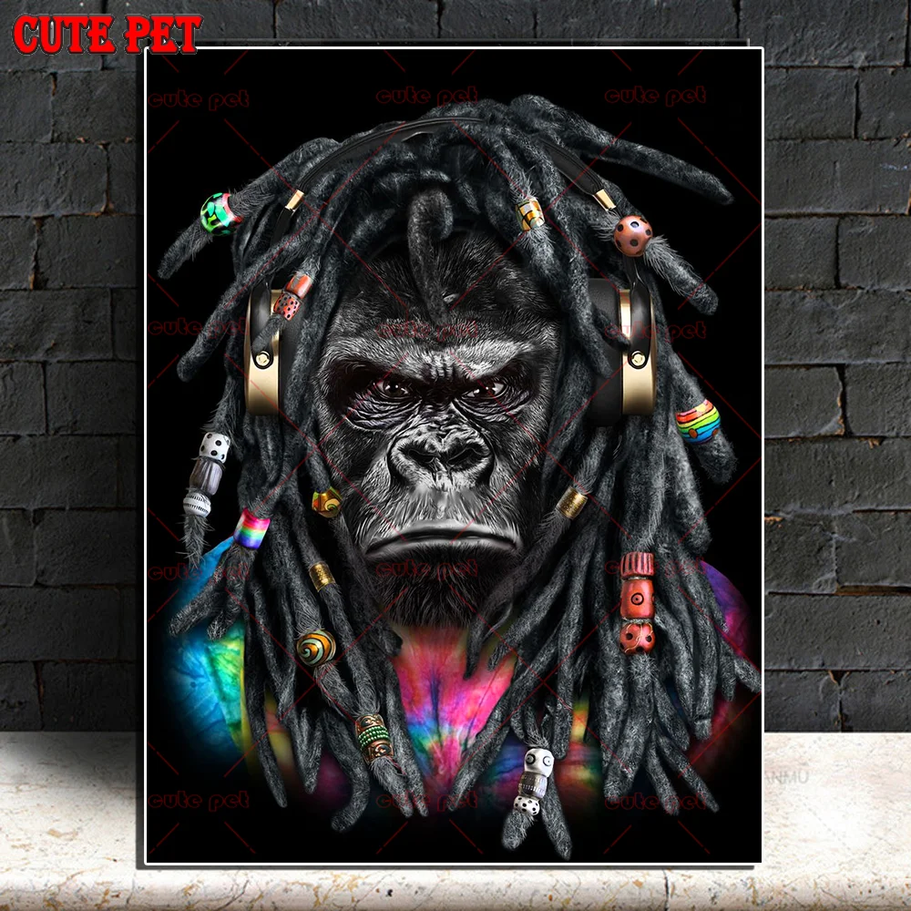 الحيوان الذئب مع المجدل الماس اللوحة الماس التطريز الدب أورانغوتان التمساح القط الكلب الراين التطريز فسيفساء