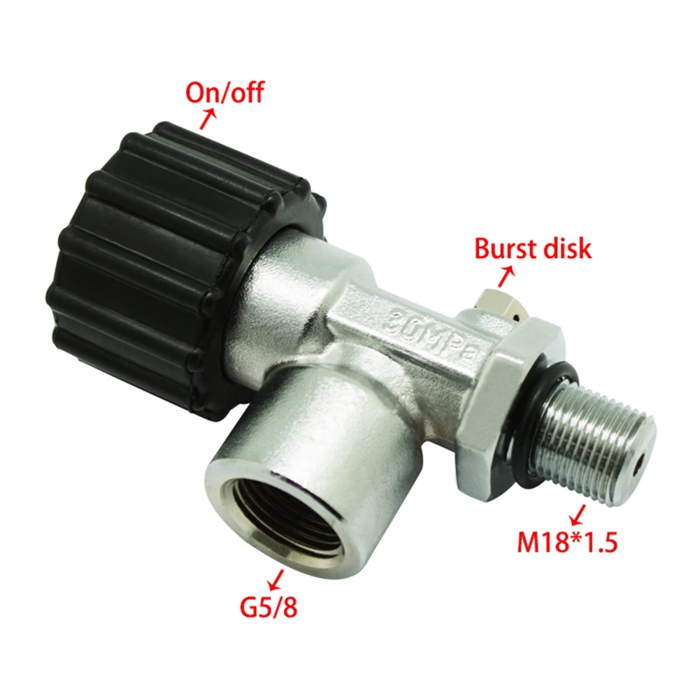 Válvula de mergulho pcp m18x1.5 30mpa, adaptador de recarga de estação de enchimento de ar para cilindro de oxigênio de fibra de carbono, ao ar livre