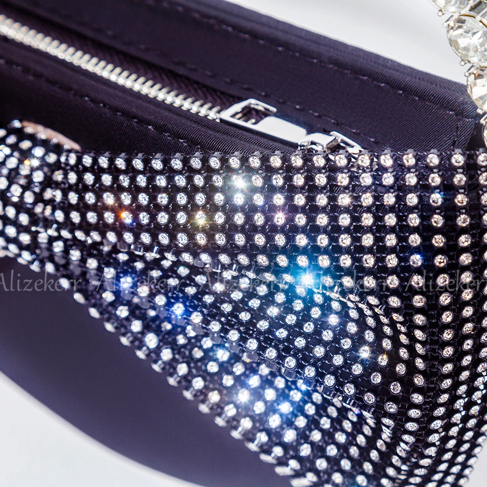 Round Bow Diamond Evening Bag Women New Party Glittering Crystal Clutch Purses And Handbags Designer Luxury Wallets High Quality