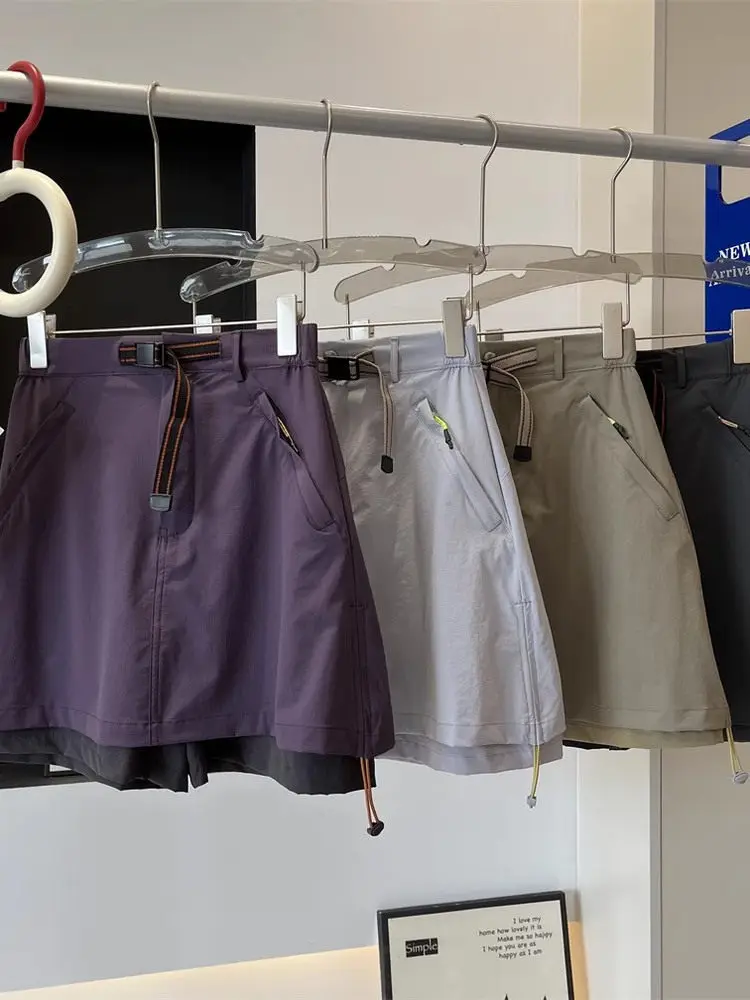 

Женская фиолетовая спортивная мини-юбка для активного отдыха, винтажная юбка-шорты А-силуэта, быстросохнущая, в стиле 2000-х, летняя коллекция 2026 года, новинка