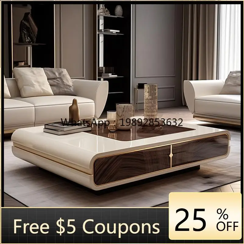 

LYY Living Room Light Luxury High-End Coffee Table Modern Simple Home Italian High-End Elegant Artistic Coffee Table