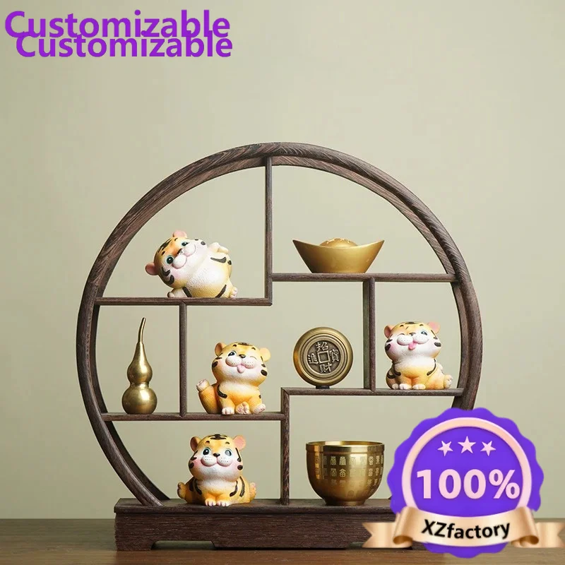 Factory Direct 2026 Top YXY Ufficio Piccolo Tigre Ornamento Soggiorno Ingresso Decorazione Creativa in Legno per la Casa