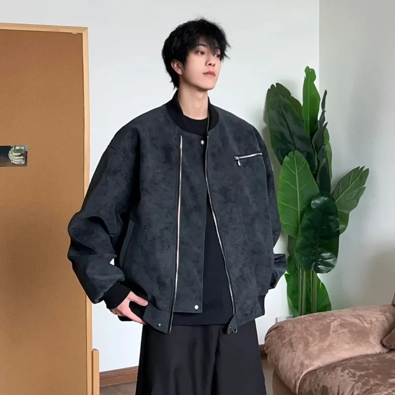 

Trendy American Style Dyed Leather Jacket Couple's Unisex Blazer Loose Streetwear​