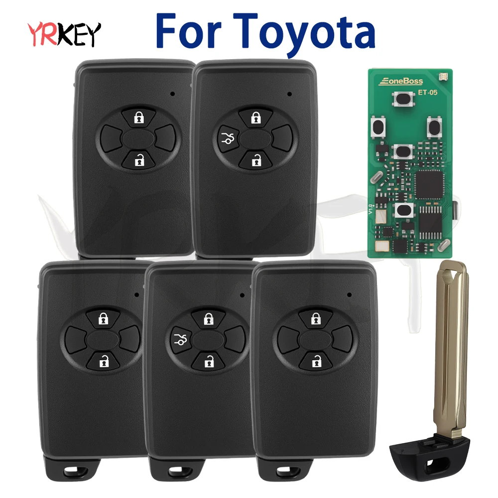 5PCS EoneBoss ET-05 4D 8A Smart Remote Key Fob For Toyota Rav4 Auris Previa Keyless Entry Fit Board 0780 0500 0091 7210 0751