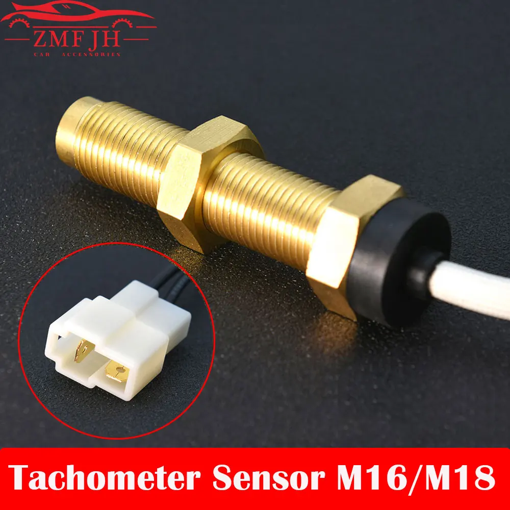 Car Truck Yacht Boat Motorcycle Marine Tacho Sensor M16 M18 Tachometer Sensor Tacho Meter Stainless Steel RPM Sensor For Gauge