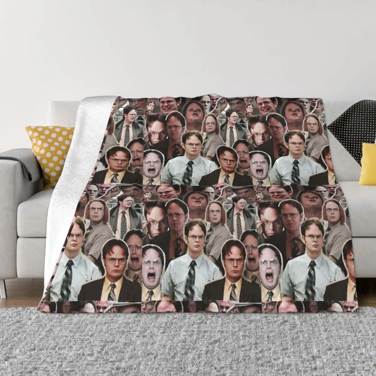 

Dwight Schrute - The Office Plush Knee Blanket Winter Blankets Custom Blanket Personalized Throw Blanket