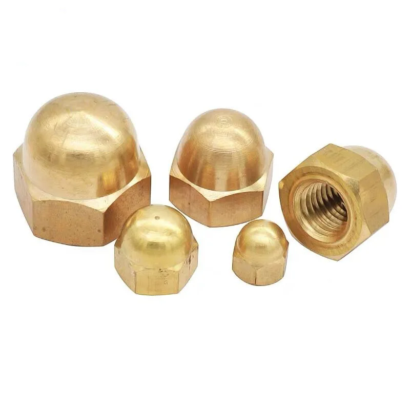 M3 M4 M5 M6 M8 M10 M12 M14 M16 brass hexagon nuts Decorative screw cap dome cap half round rubber nut DIN1587