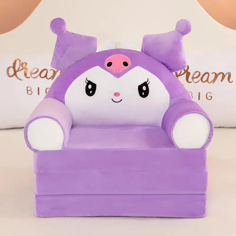 Anime Cartoon Sanrio Hello Kitty Kuromi Child Kawaii Sofa Chair Folding Sofa Bed Lazy Small Sofa 115X50Cm In Stock