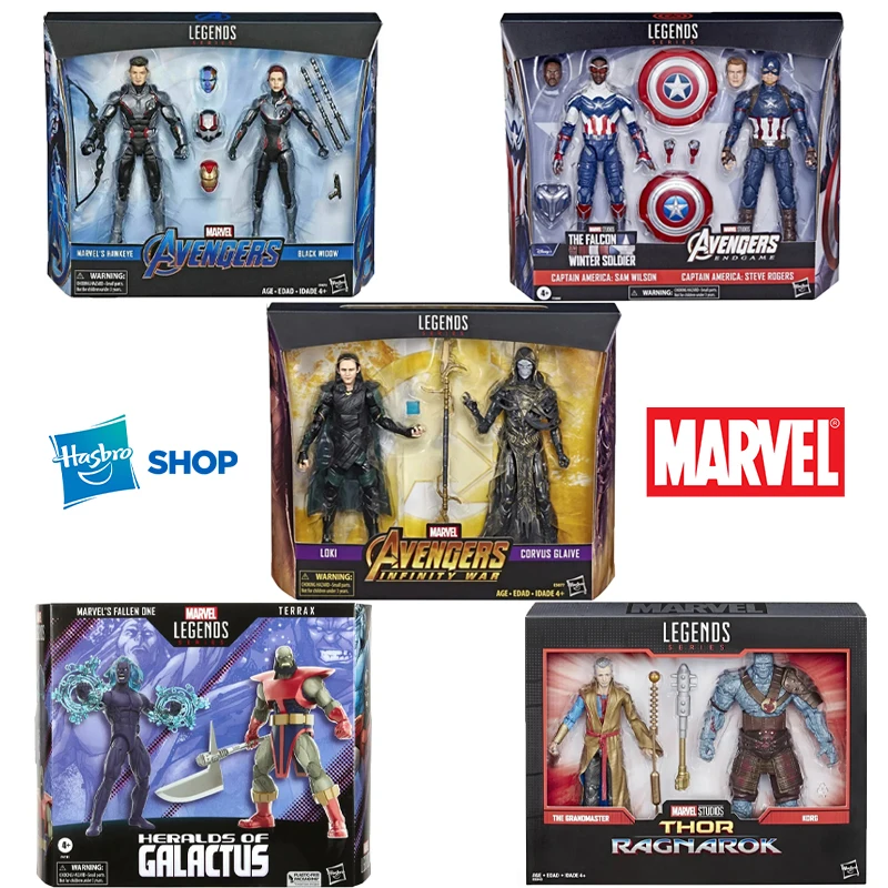 Hasbro-figuras de acción de Marvel Legends 2, Set de piezas, Fallen One, Terrax, Hawkeye, Kdrg, Loki, Corvus, Glaive, juguetes para niños, regalos