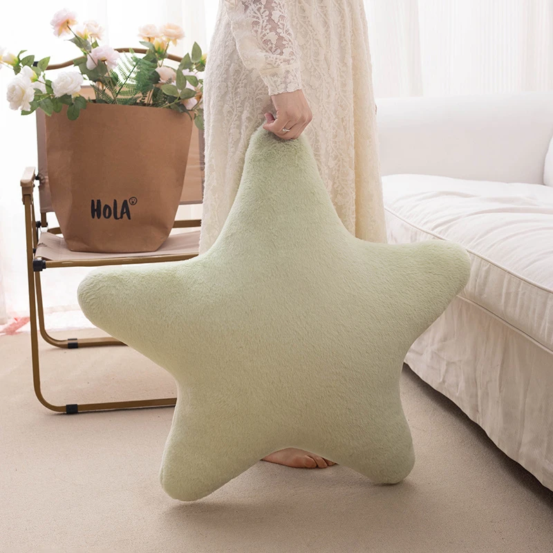 Sternförmiges Kissen, dekoratives Sternkissen für Bett, weiches Plüsch-Wurfkissen, süßes Kissen, Plüschkissen für Kinderzimmer, Wohnzimmer – Detail 8